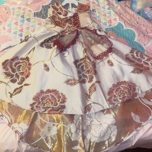 beautiful brocade dress high low